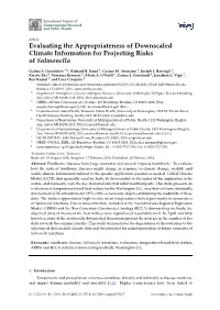 Evaluating the Appropriateness of Downscaled Climate Information for Projecting Risks of Salmonella