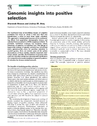 Genomic Insights Into Positive Selection