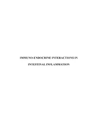 Immuno-Endocrine Interactions in Intestinal Inflammation
