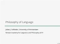 Philosophy of Language