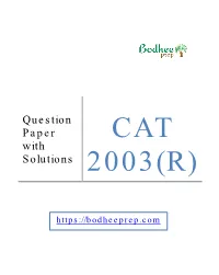 Question Paper with Solutions