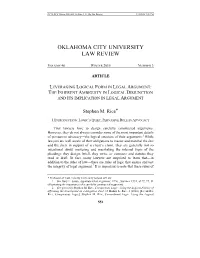 Stephen M. Rice, Leveraging Logical Form in Legal Argument