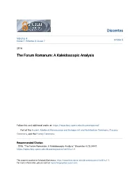 The Forum Romanum: a Kaleidoscopic Analysis