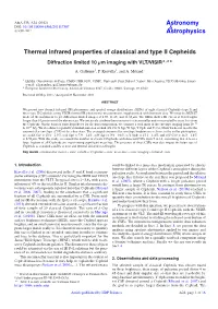 Thermal Infrared Properties of Classical and Type II Cepheids Diffraction Limited 10 Μm Imaging with VLT/VISIR�,