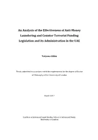 An Analysis of the Effectiveness of Anti-‐Money Laundering and Counter