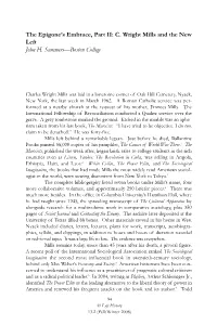 C. Wright Mills and the New Left John H. Summers—Boston College