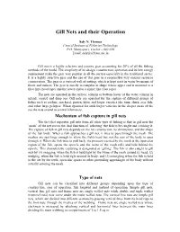 Gill Nets and Their Operation