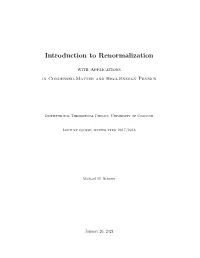Introduction to Renormalization