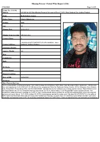 Missing Person - Period Wise Report (CIS) 17/02/2020 Page 1 of 29