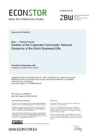 Network Dynamics of the Dutch Business Elite