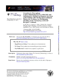 Subunit Α Receptor Shedding of the Cell Surface GM-CSF Monocytes