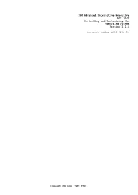 AIX PS/2 Installing and Customizing the Operating System Version 1.2.1