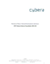 CRTC Review of Basic Telecommunications Services