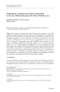 Managing the Anthropocene Marine Transgression to the Year 2100 and Beyond in the State of Florida U.S.A