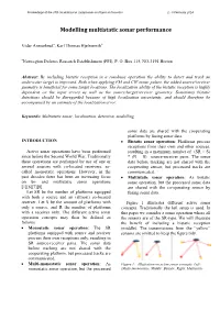 Modelling Multistatic Sonar Performance