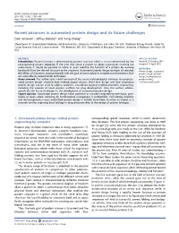 Recent Advances in Automated Protein Design and Its Future