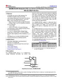 SN65MLVD204B Multipoint-LVDS Line Drivers and Receivers (Transceivers) with IEC ESD Protection