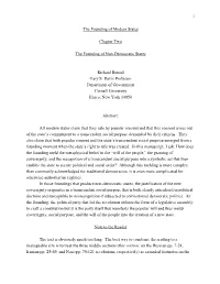 The Founding of Modern States Chapter Two the Founding of Non