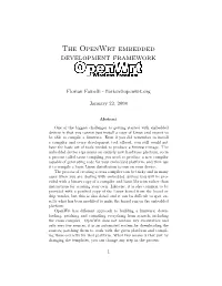 The Openwrt Embedded Development Framework