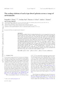 The Scaling Relations of Early-Type Dwarf Galaxies Across a Range Of