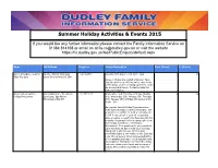 Activities and Events