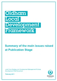 'Proposed Submission' Summary of Main Issues Raised at Publication Stage 1 Introduction