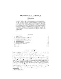 THE STRUCTURE of UNIT GROUPS Contents 1. Units of Z[ √ D] 1 2