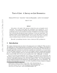 Trait of Gait – a Survey on Gait Biometrics