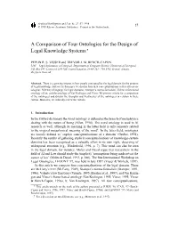 A Comparison of Four Ontologies for the Design of Legal Knowledge Systems ?