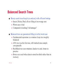 Balanced Search Trees
