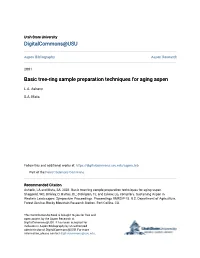 Basic Tree-Ring Sample Preparation Techniques for Aging Aspen