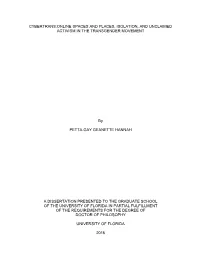 Cybertrans:Online Spaces and Places, Isolation, and Unclaimed Activism in the Transgender Movement