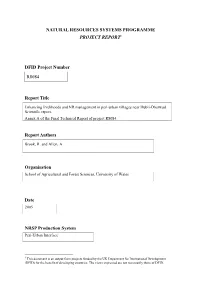 Natural Resources Systems Programme Project Report1