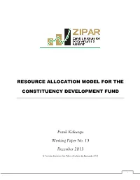 Resource Allocation Model for The