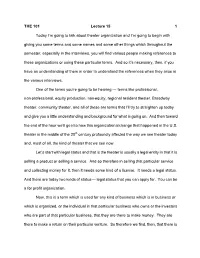 THE-101--Lecture 15--23 Pages.Rtf