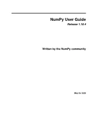 User Guide Release 1.18.4