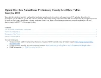2019 Opioid Overdose County-Level Data Tables