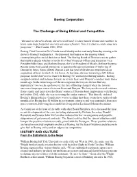 Boeing Corporation the Challenge of Being Ethical and Competitive