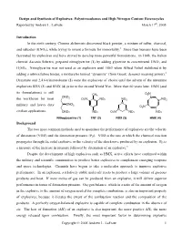 Design and Synthesis of Explosives: Polynitrocubanes and High Nitrogen Content Heterocycles Reported by Andrew L