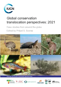 Global Conservation Translocation Perspectives: 2021. Case Studies from Around the Globe