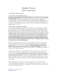 Halakhic Process 25 – Open Orthodoxy Sources