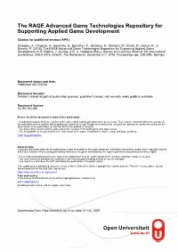 Open Universiteit the RAGE Software Asset Model and Metadata Model