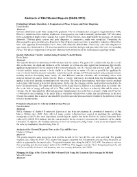 Abstracts of REU Student Reports (SAGE 2012)