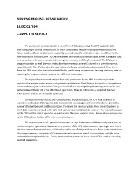 Akukwe Michael Lotachukwu 18/Sci01/014 Computer Science