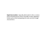 Digital Intermediate