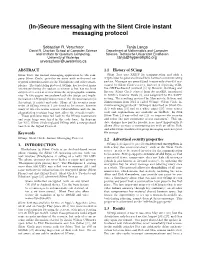 (In-)Secure Messaging with the Silent Circle Instant Messaging Protocol