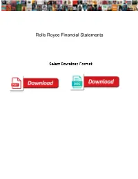 Rolls Royce Financial Statements