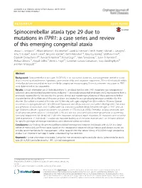 Spinocerebellar Ataxia Type 29 Due to Mutations in ITPR1: a Case Series and Review of This Emerging Congenital Ataxia Jessica L