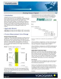Analog Output Signal the Signal Saturation Can Be Controlled by Setting the Respective ▪ Introduction AO-LL and the AO-UL