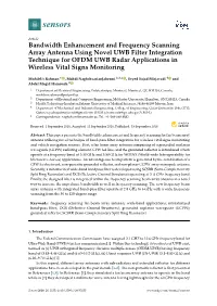 Bandwidth Enhancement and Frequency Scanning Array Antenna